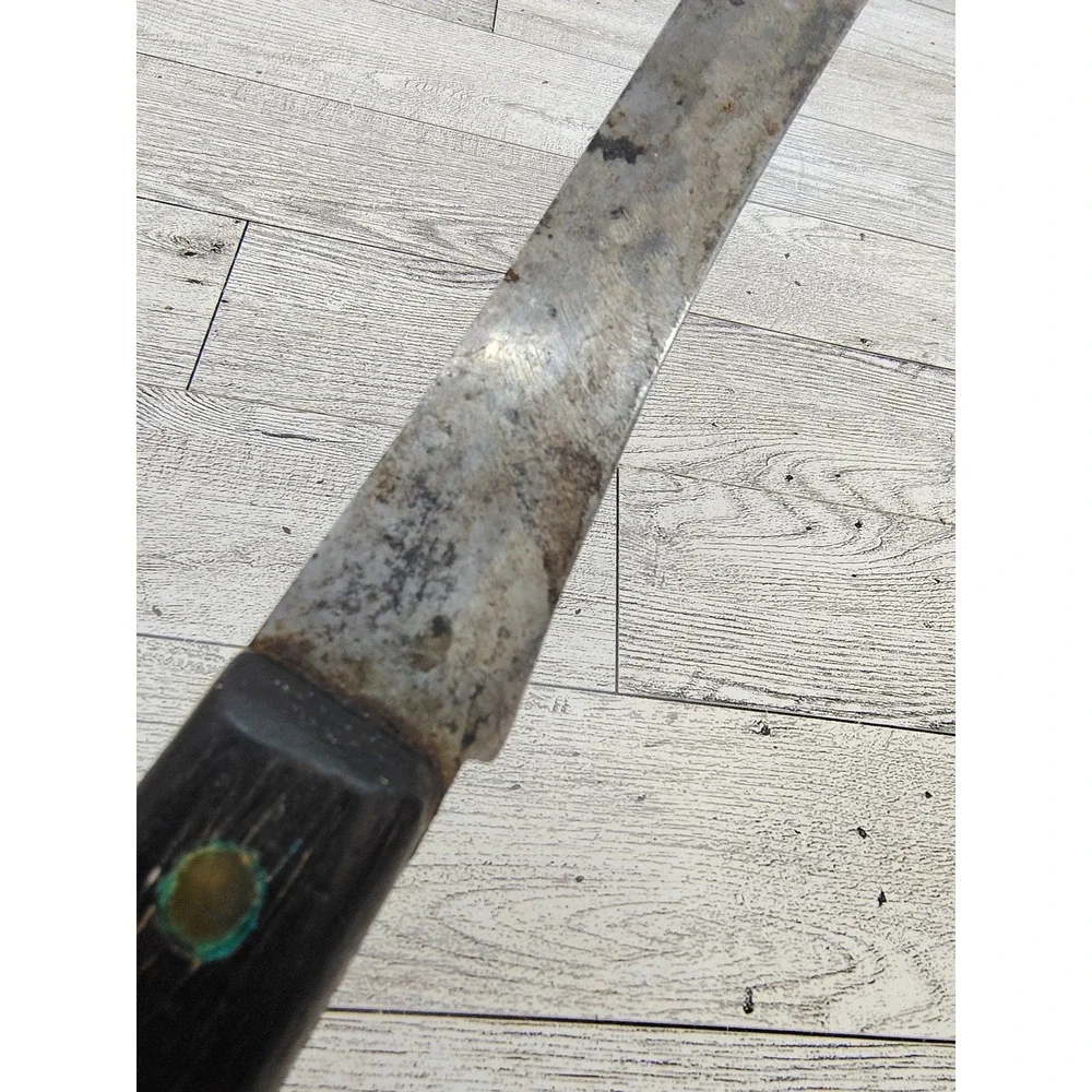 Vintage Kitchen Cleaver Butcher Knife Rustic Patina‎ Chef Unusual Shape Blade